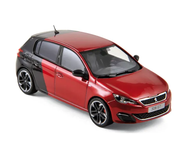 norev-peugeot-308-gti-coupe-franche-2015-rosso-e-nero-modellino-1-43 image 1
