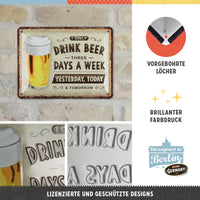 nostalgic-art-drink-beer-three-days-targa-in-metallo-15x20-cm-2 image 2