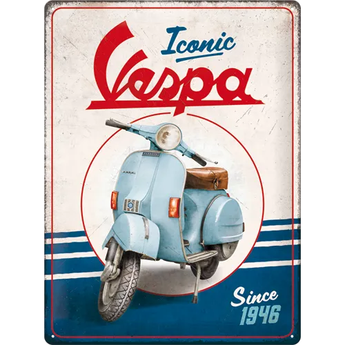 nostalgic-art-vespa-iconic-since-1946-cartello-metallico-30x40-cm image 1