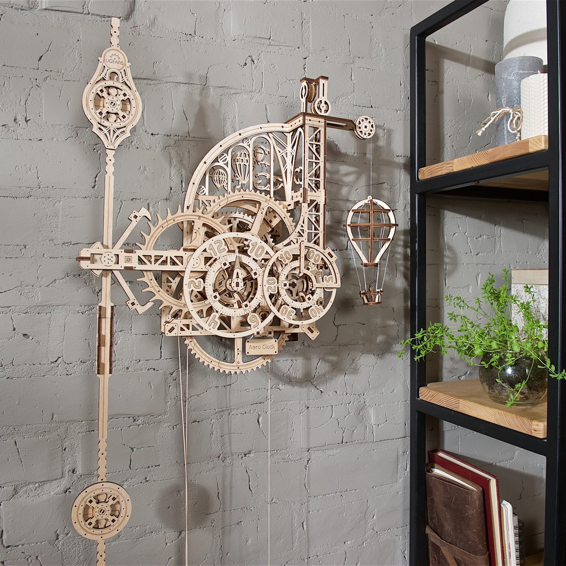 ugears-aero-clock-orologio-da-parete-meccanico-in-legno-con-pendolo-da-costruire image 8