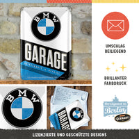 nostalgic-art-bmw-garage-card-metallica-10x14-cm-licenza-ufficiale image 3
