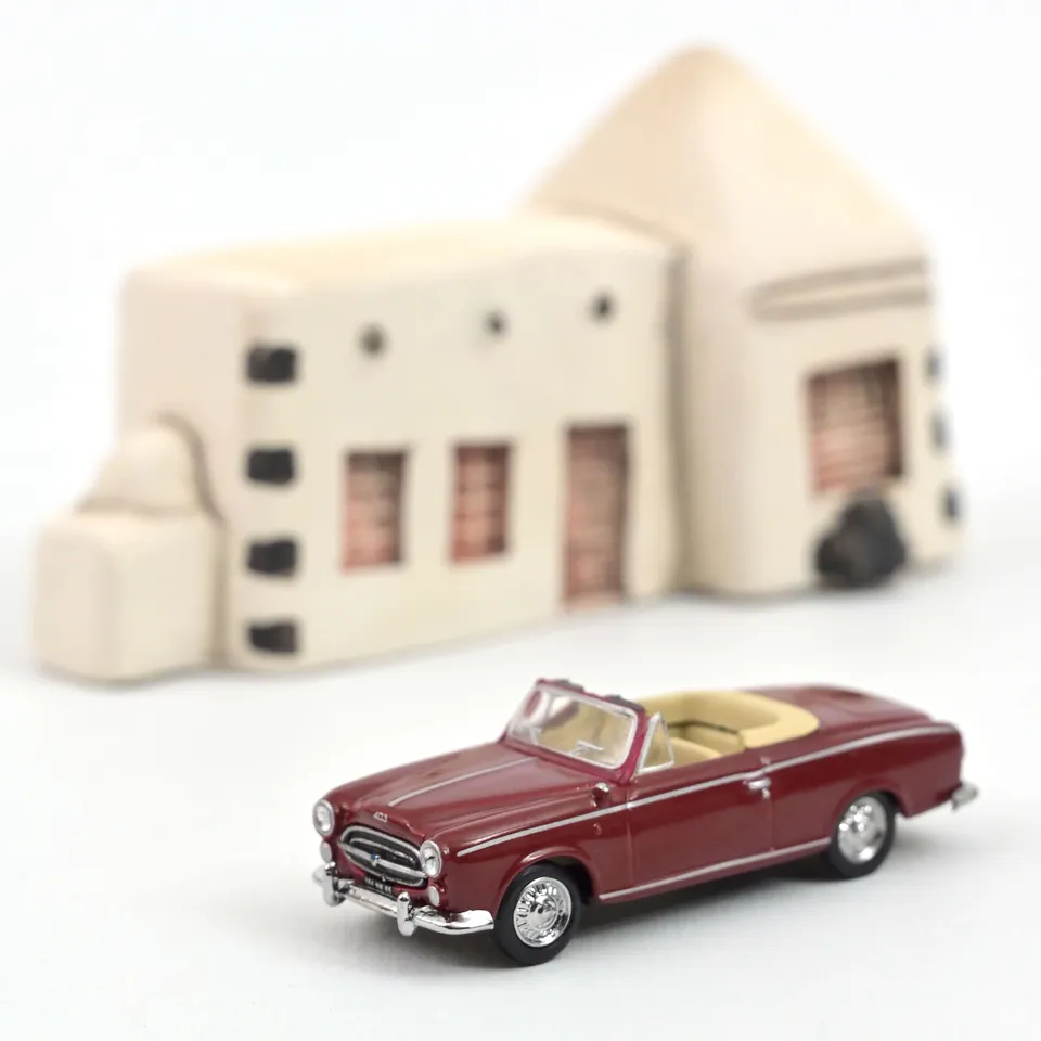 norev-peugeot-403-cabriolet-1957-rouge-1-87-modellino-minijet image 1
