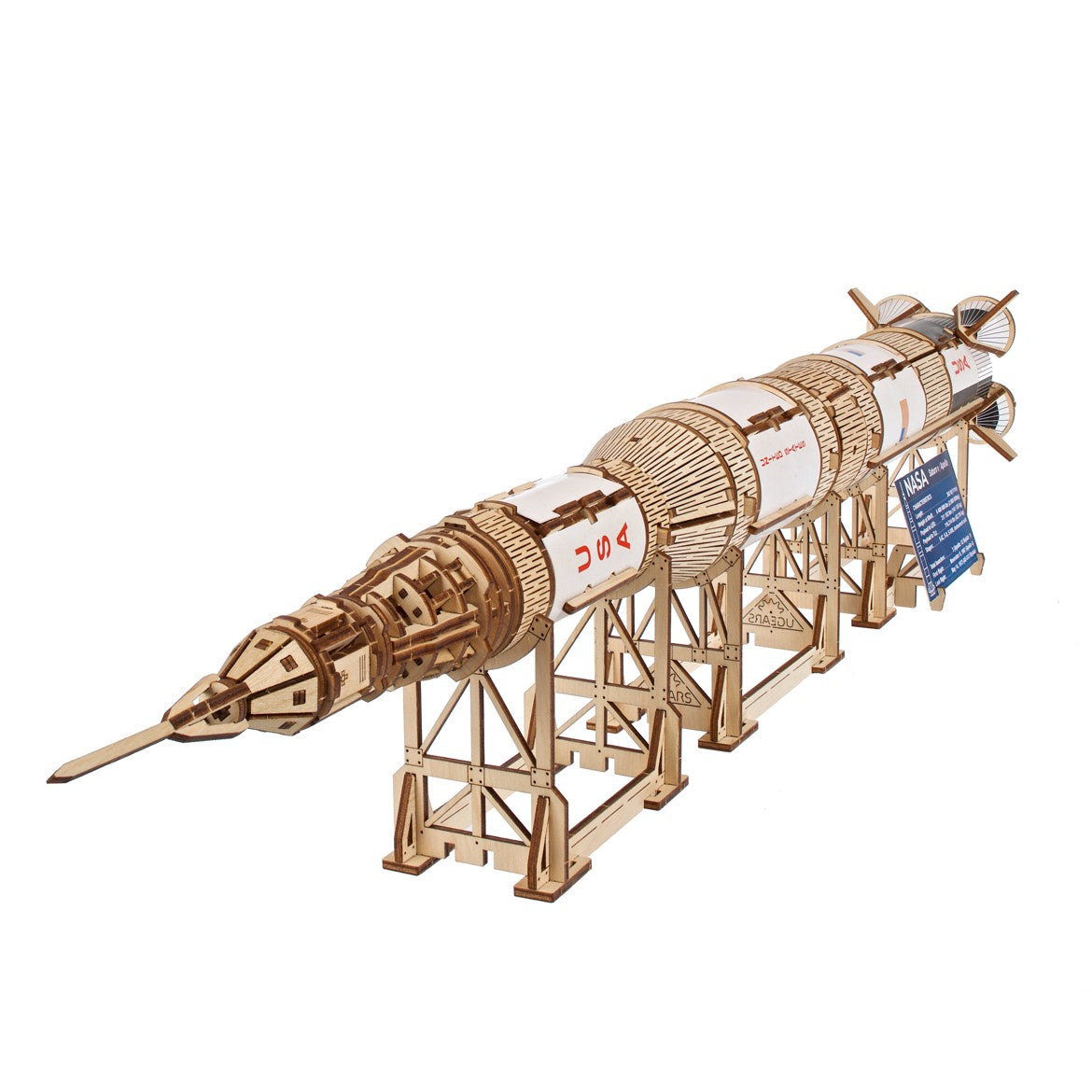 ugears-nasa-saturn-v-modello-razzo-in-legno-3d-da-costruire image 1