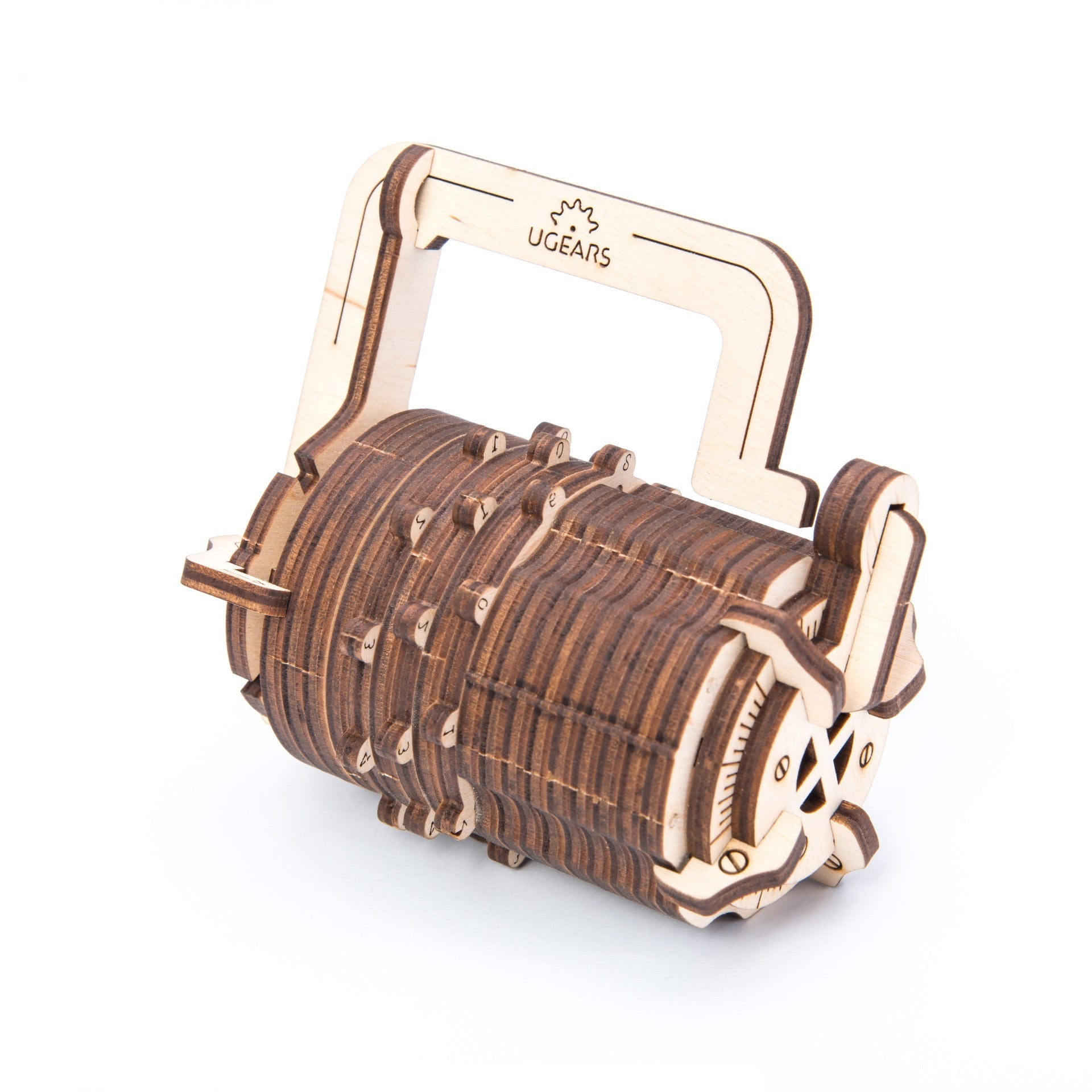 ugears-combination-lock-lucchetto-cryptex-in-legno-3-cifre image 2