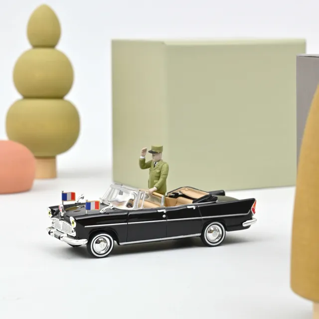norev-simca-v8-chambord-pr-sidentielle-1960-con-figurina-1-43-modellino image 1