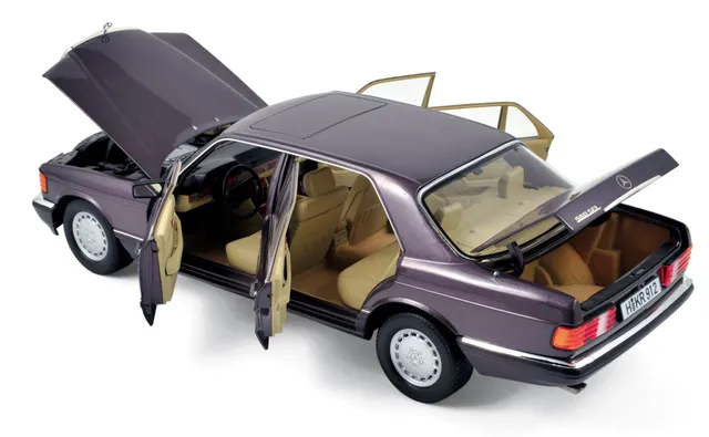 norev-mercedes-benz-560-sel-1991-viola-metallizzato-modellino-auto-1-18 image 1