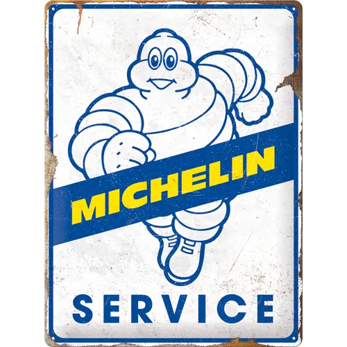 nostalgic-art-michelin-service-targa-in-metallo-30x40-cm image 1
