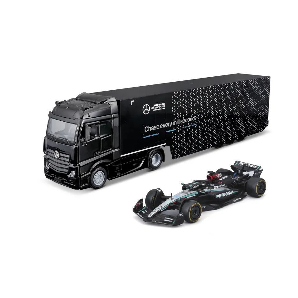 bburago-mercedes-amg-truck-mercedes-w15-63-russell-set-1-43 image 1