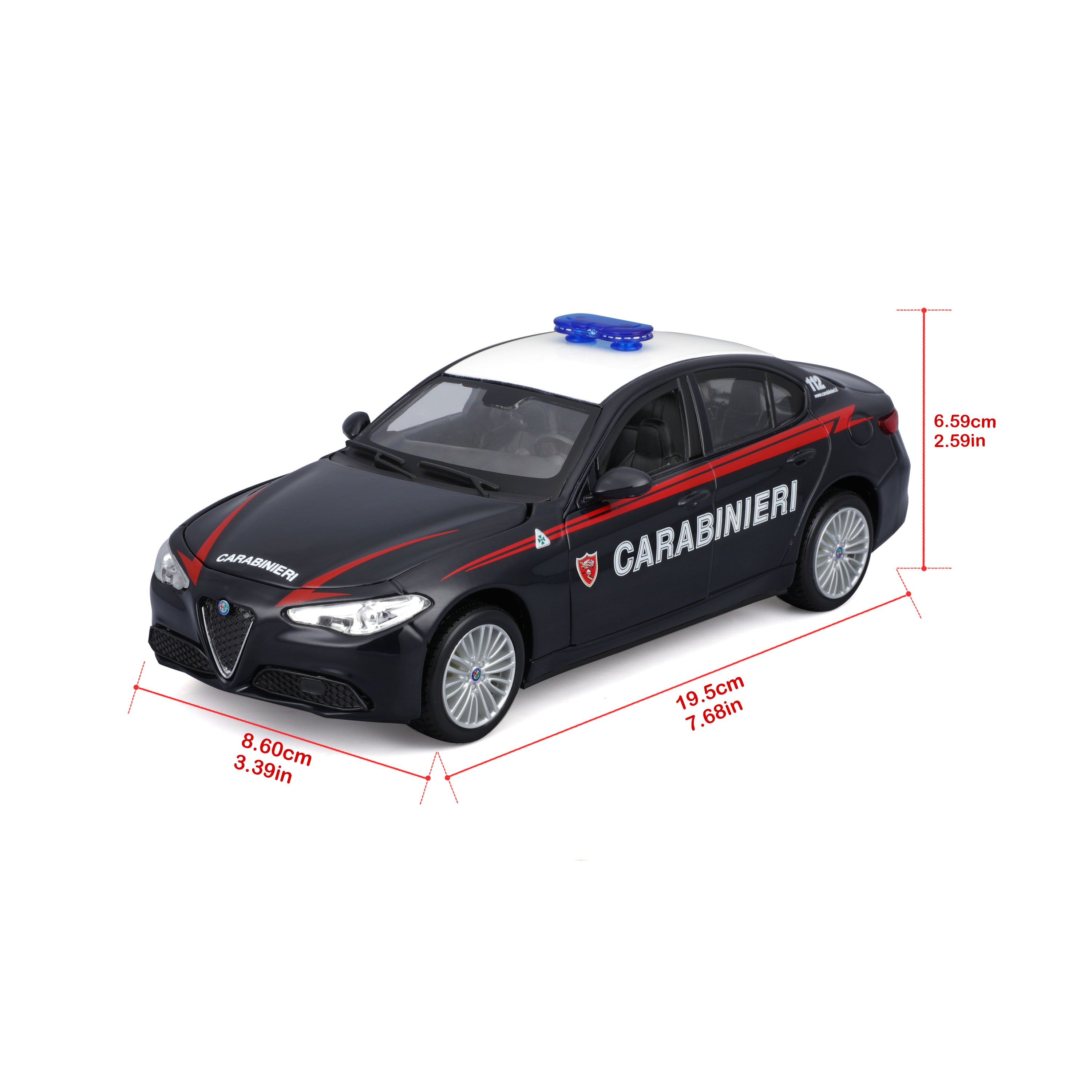 bburago-model-kit-alfa-romeo-giulia-carabinieri-1-24-36-pezzi image 5
