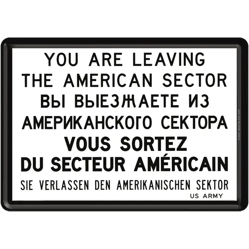 nostalgic-art-berlin-you-are-leaving-cartolina-in-metallo-10x14-cm image 1