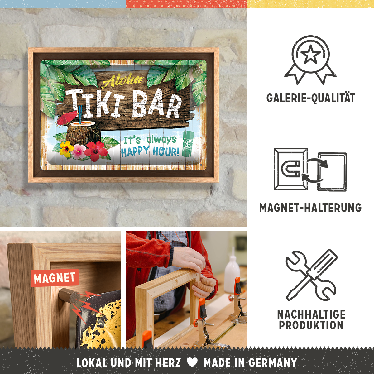 nostalgic-art-tiki-bar-cornice-n-frame-m-edition-24x33-5-cm image 3
