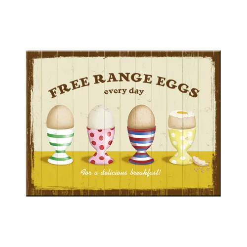 nostalgic-art-free-range-eggs-magnete-da-frigo-6x8-cm image 1