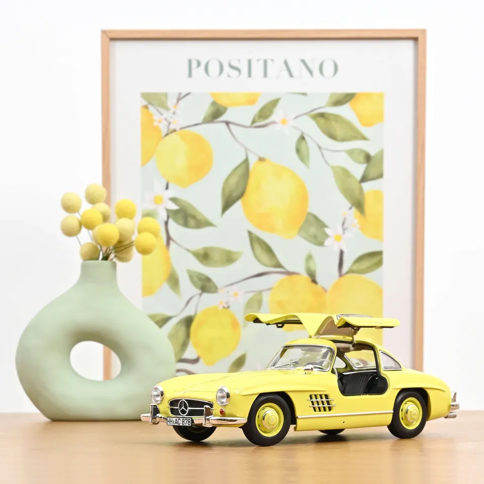 norev-mercedes-benz-300-sl-1954-giallo-fantasia-1-18-200-pz-edizione-limitata image 1