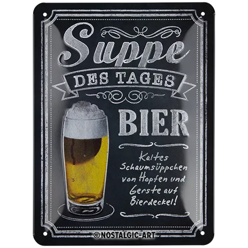 nostalgic-art-suppe-des-tages-targa-metallica-15x20-cm image 1