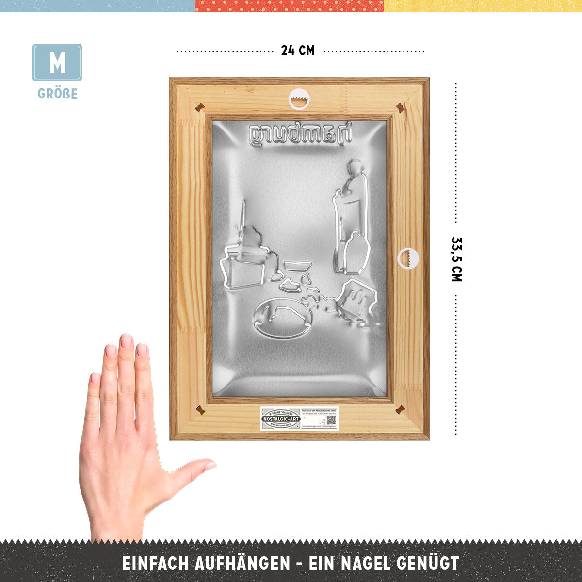 nostalgic-art-hamburg-n-frame-m-edition-cornice-in-legno-targa image 2