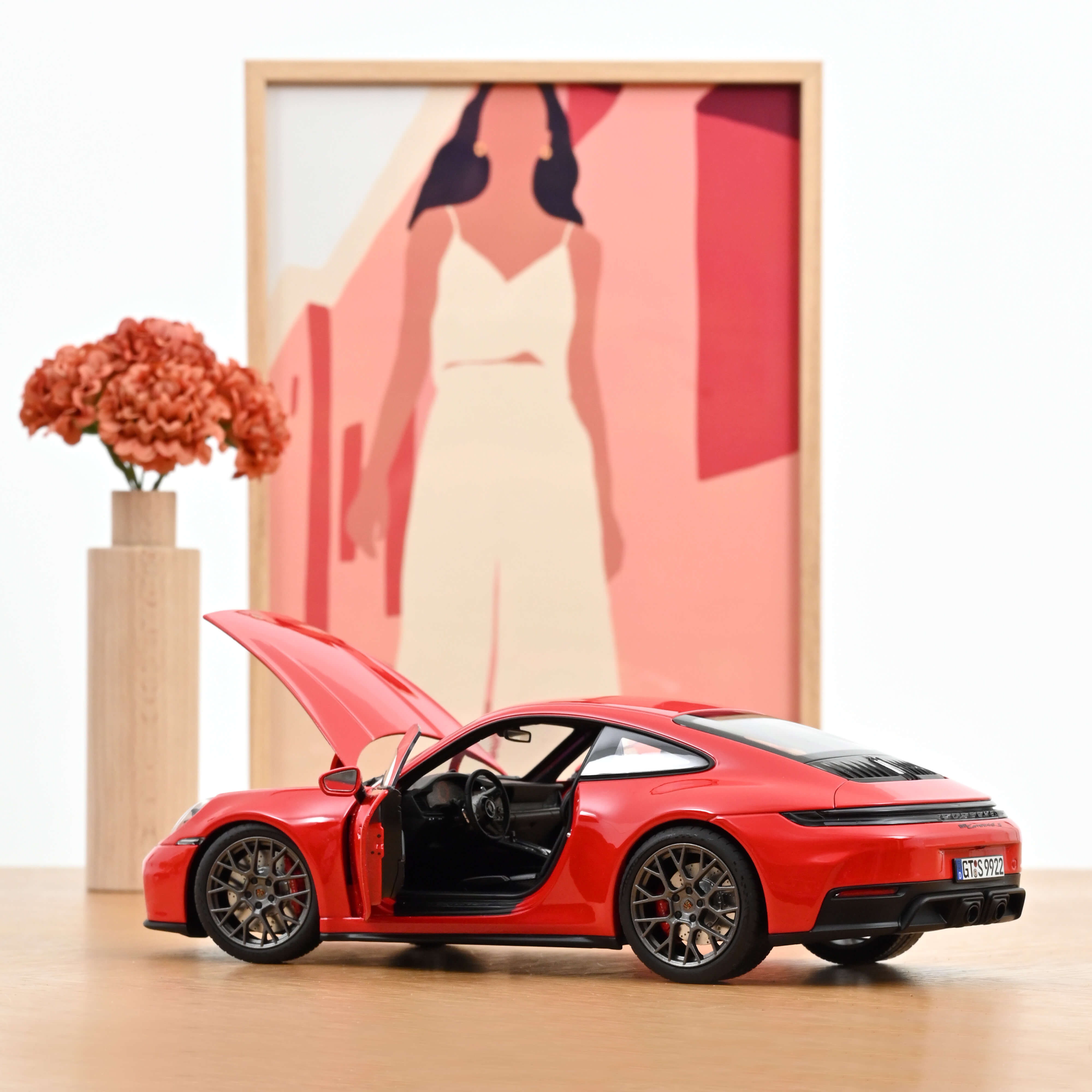 norev-porsche-911-carrera-gts-992-2-2025-rouge-indien-scala-1-18 image 2