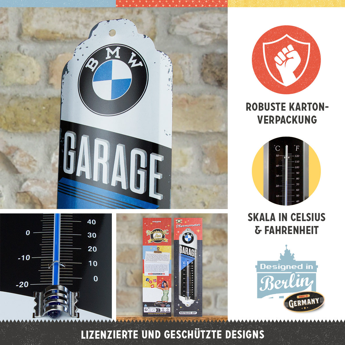 nostalgic-art-bmw-garage-termometro-in-metallo-6-5x28-cm image 3