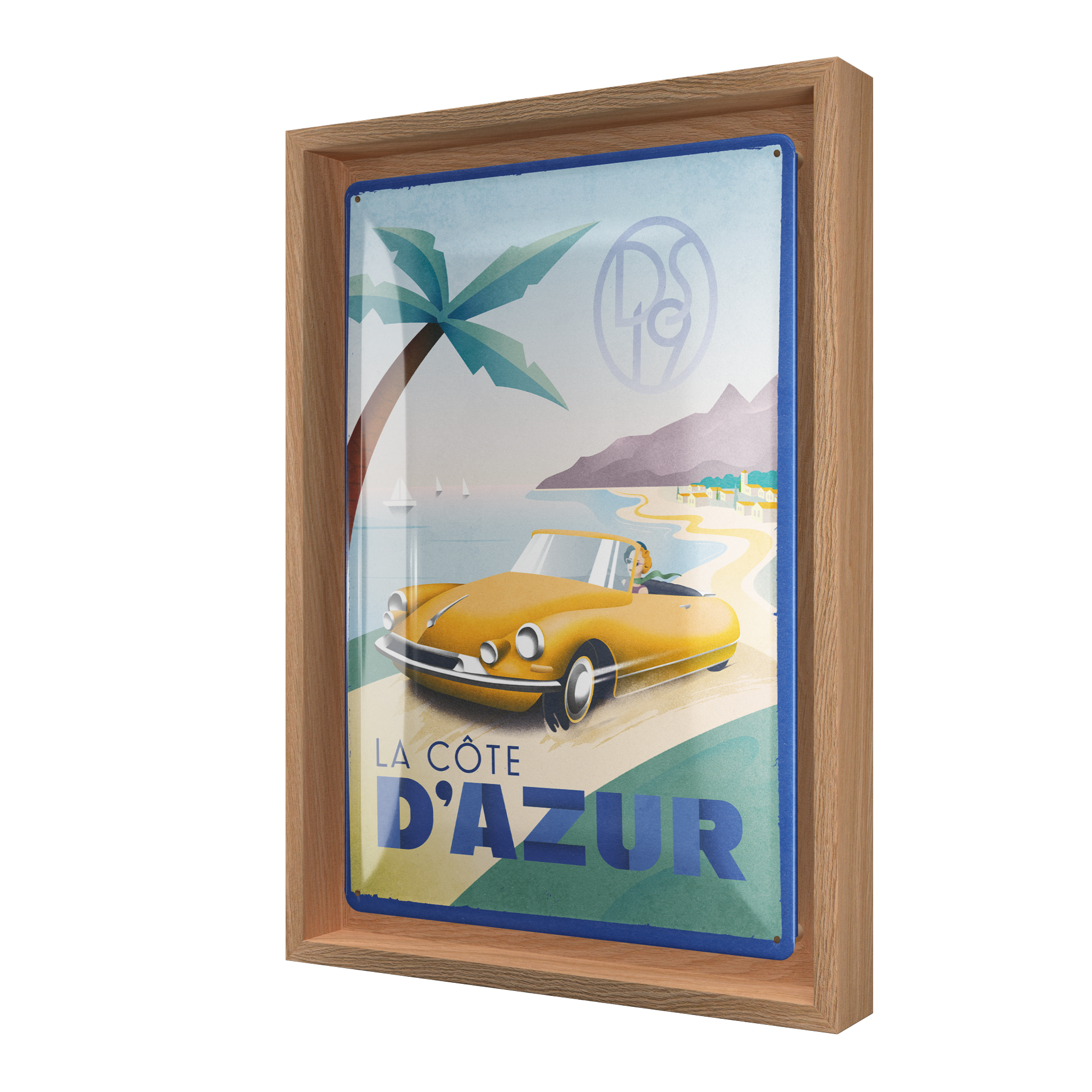 nostalgic-art-ds-la-cote-d-azur-ds19-n-frame-m-edition-24x33-5-cm image 1