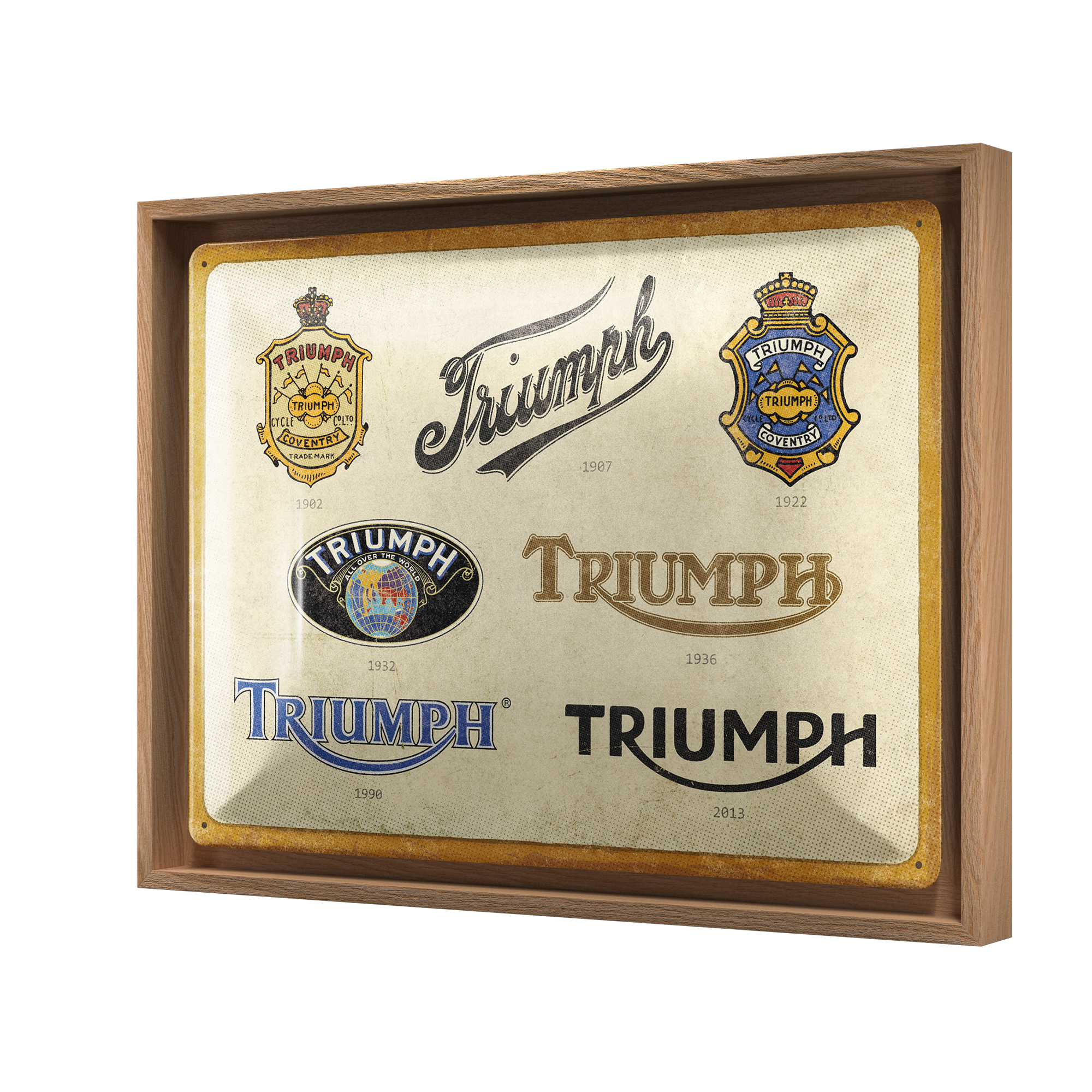 nostalgic-art-triumph-logo-evolution-cornice-n-frame-l-33-5x44-cm image 1