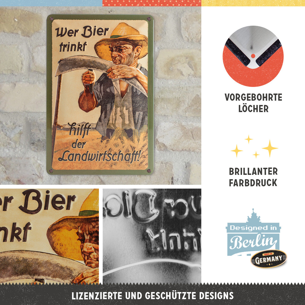 nostalgic-art-wer-bier-trinkt-hilft-der-landwirtschaft-targa-metallo-20x30-cm image 2