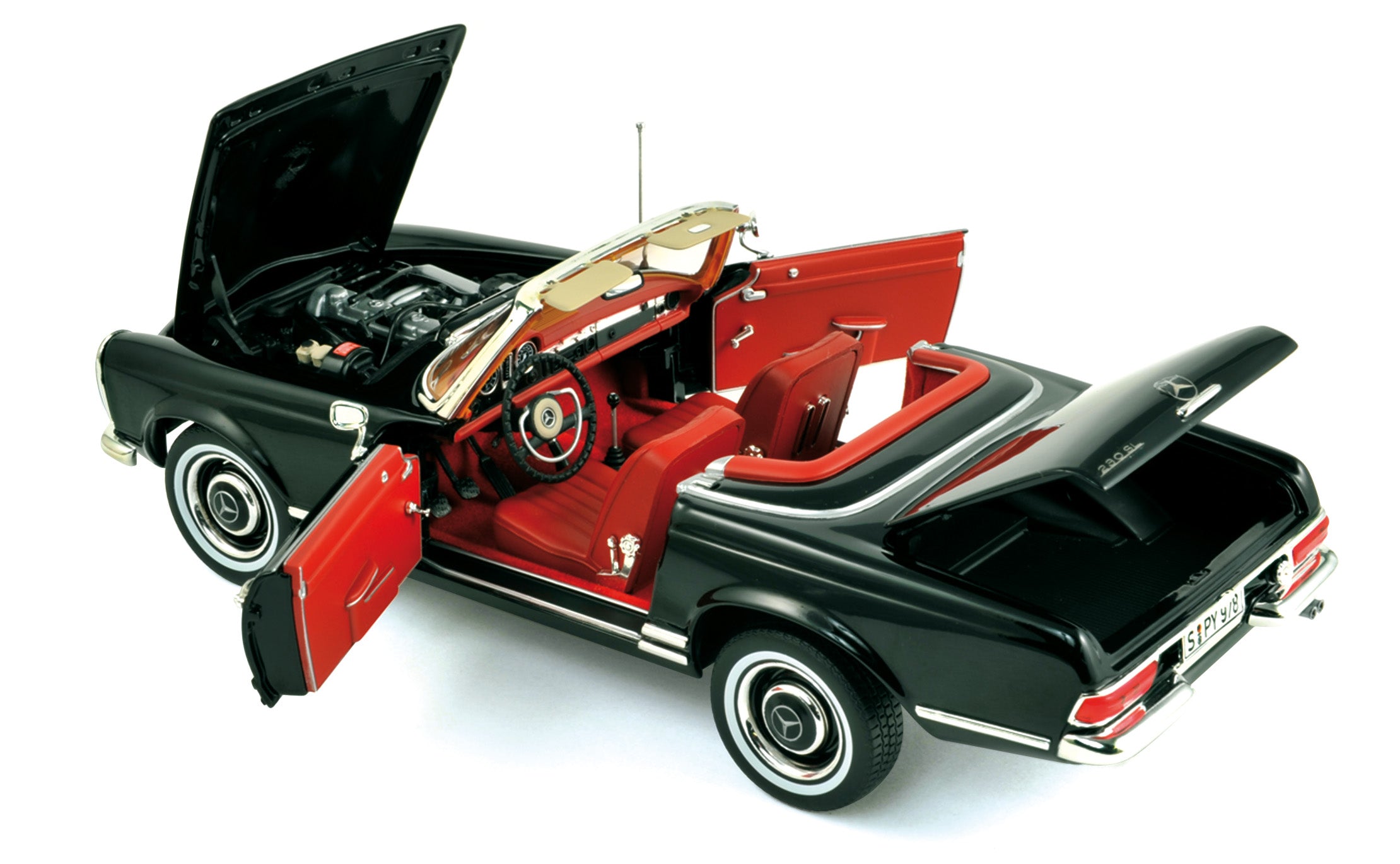 norev-mercedes-benz-230-sl-1967-nero-1-18-modellino-auto-die-cast image 2