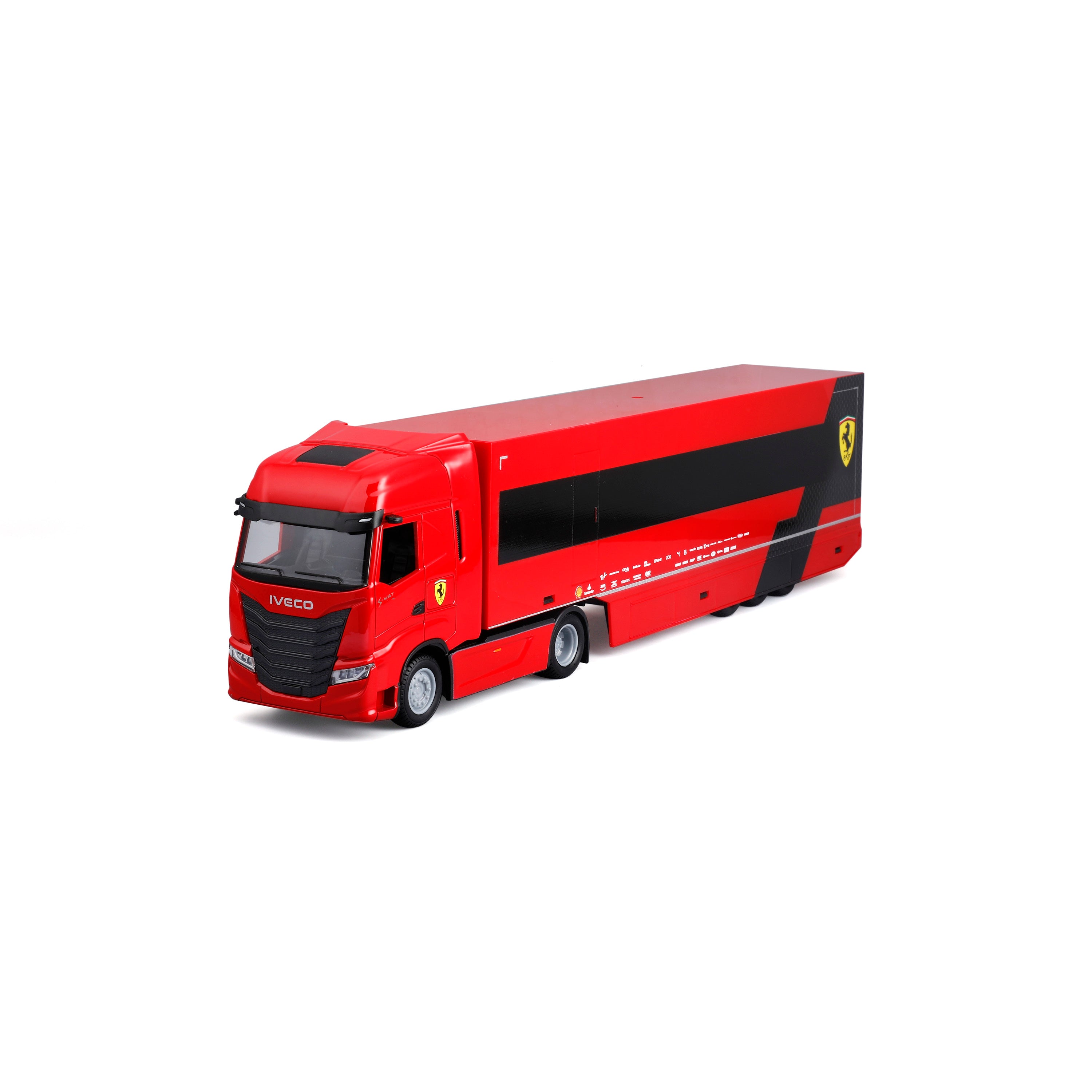 bburago-iveco-s-way-570-racing-transport-con-ferrari-sf-24-16-charles-leclerc-sc image 2