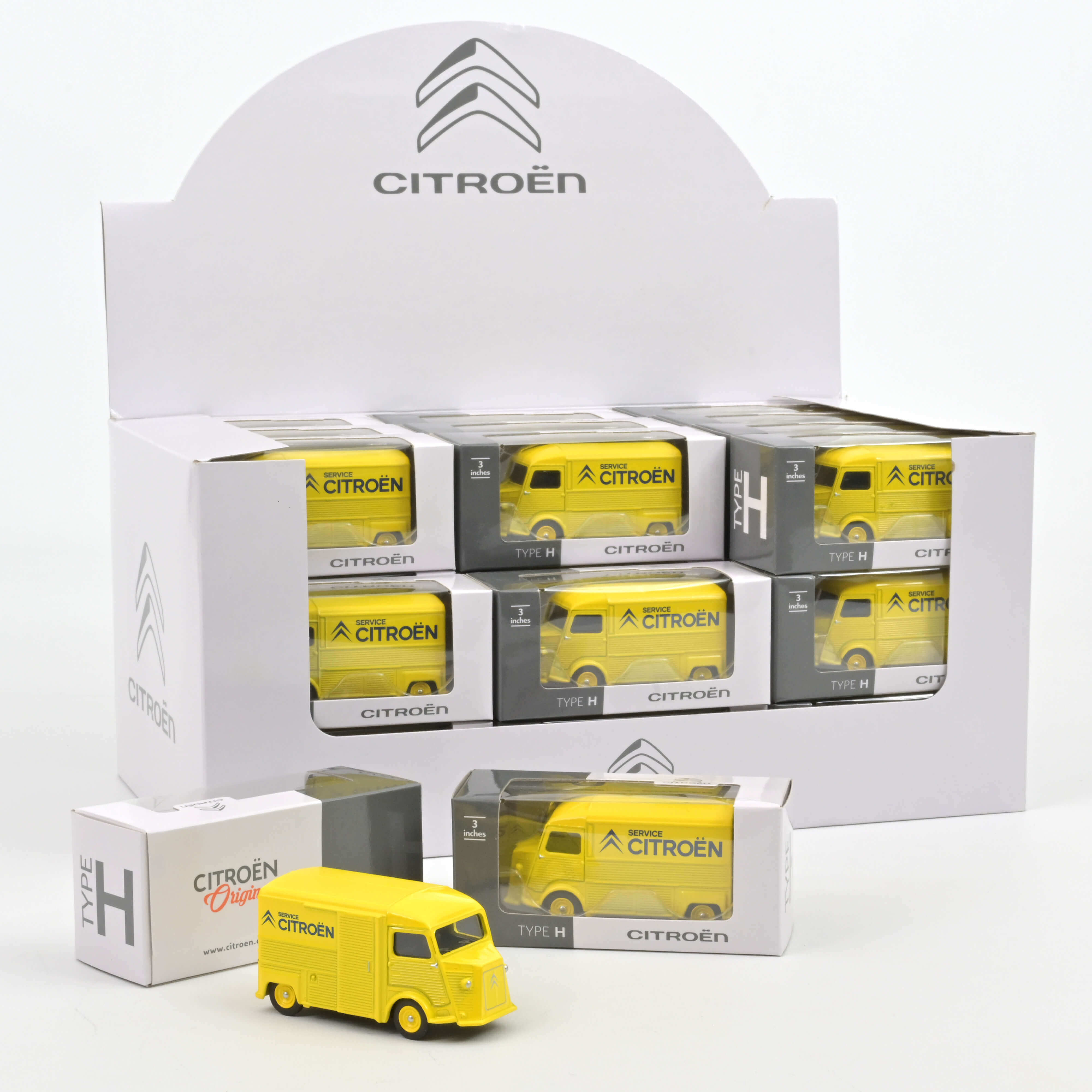 norev-citro-n-type-h-1970-jaune-service-citro-n-1-58-display-da-36-pezzi image 1