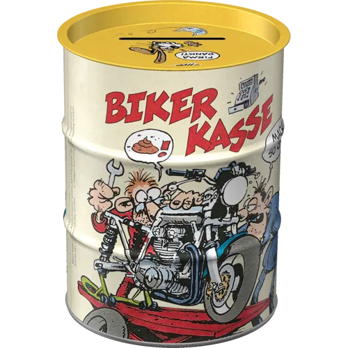 nostalgic-art-motomania-biker-kasse-salvadanaio-lattina-olio-600-ml image 1