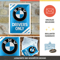nostalgic-art-bmw-drivers-only-metal-card-10x14-cm image 3