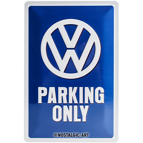 nostalgic-art-vw-parking-only-targa-in-metallo-20x30-cm image 1