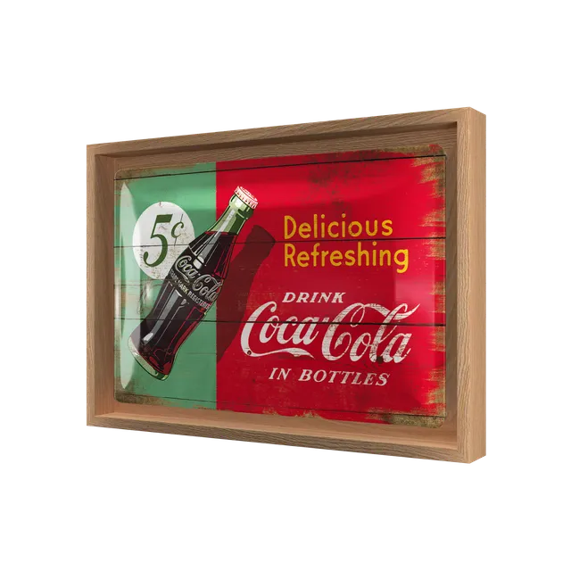 nostalgic-art-coca-cola-delicious-refreshing-green-n-frame-m-edition-targa-con-c image 1
