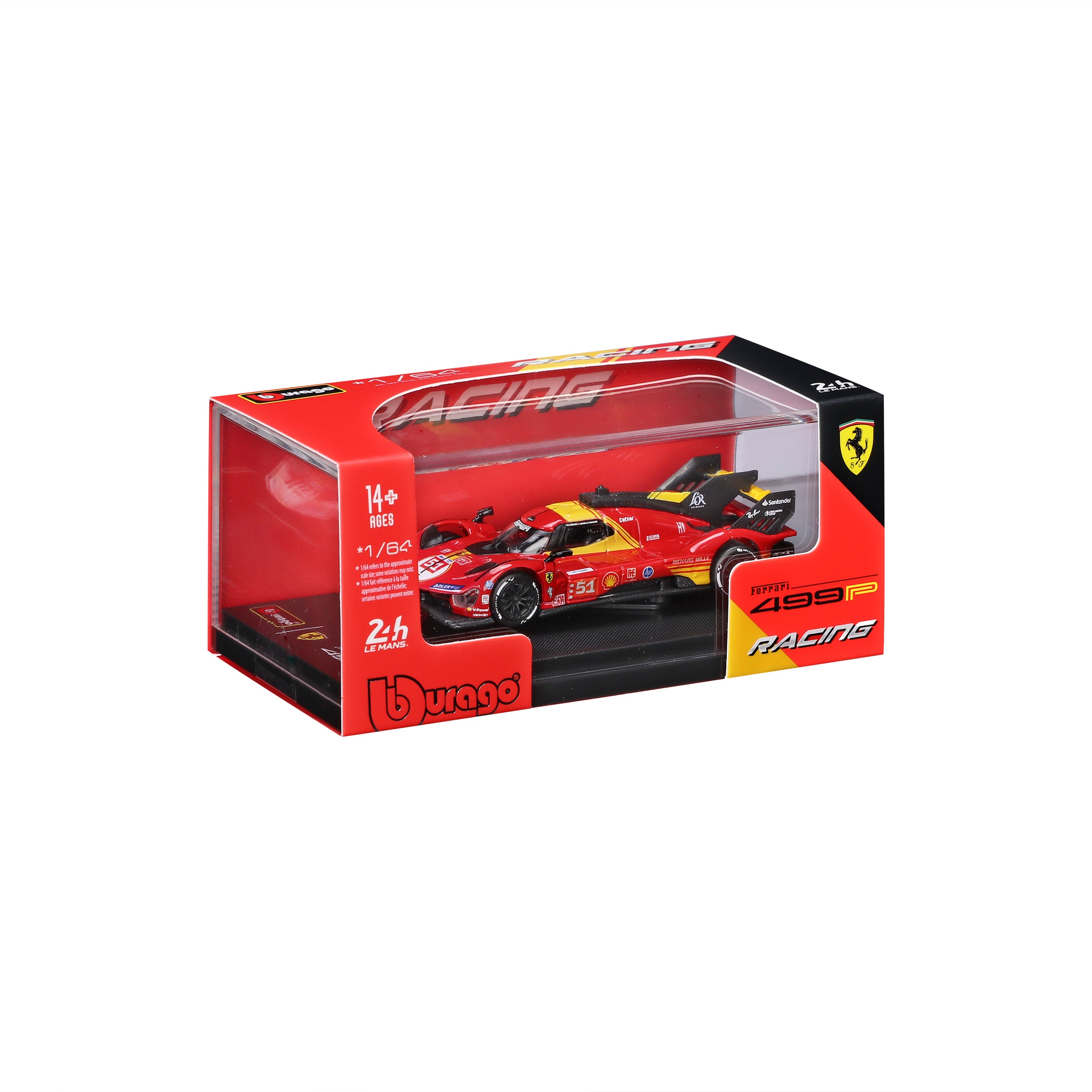 bburago-ferrari-499p-51-1-64-2024-modellino-die-cast-con-teca image 2