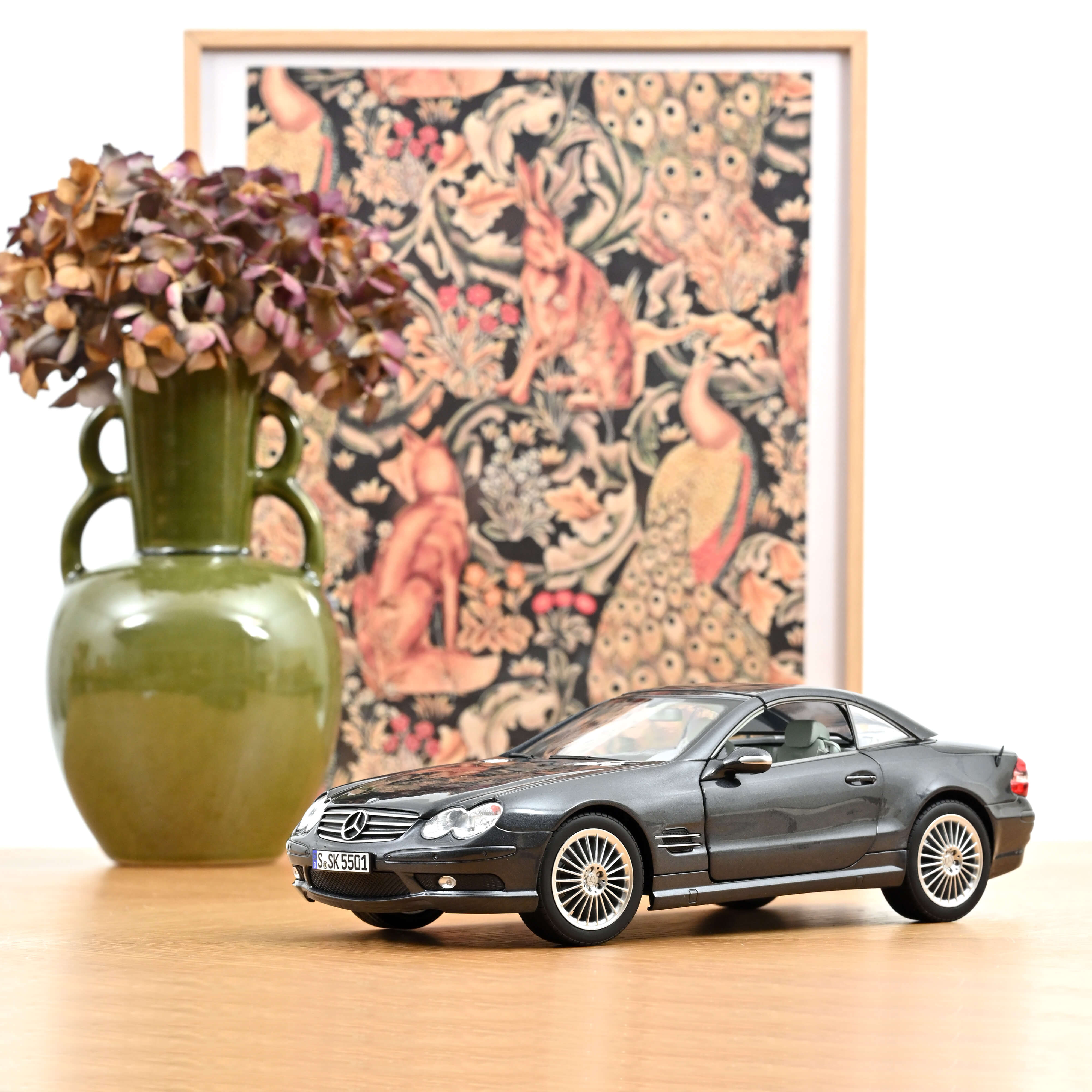 norev-mercedes-benz-sl-55-amg-2003-modellino-1-18-gris-tactite-metallizzato-200- image 2