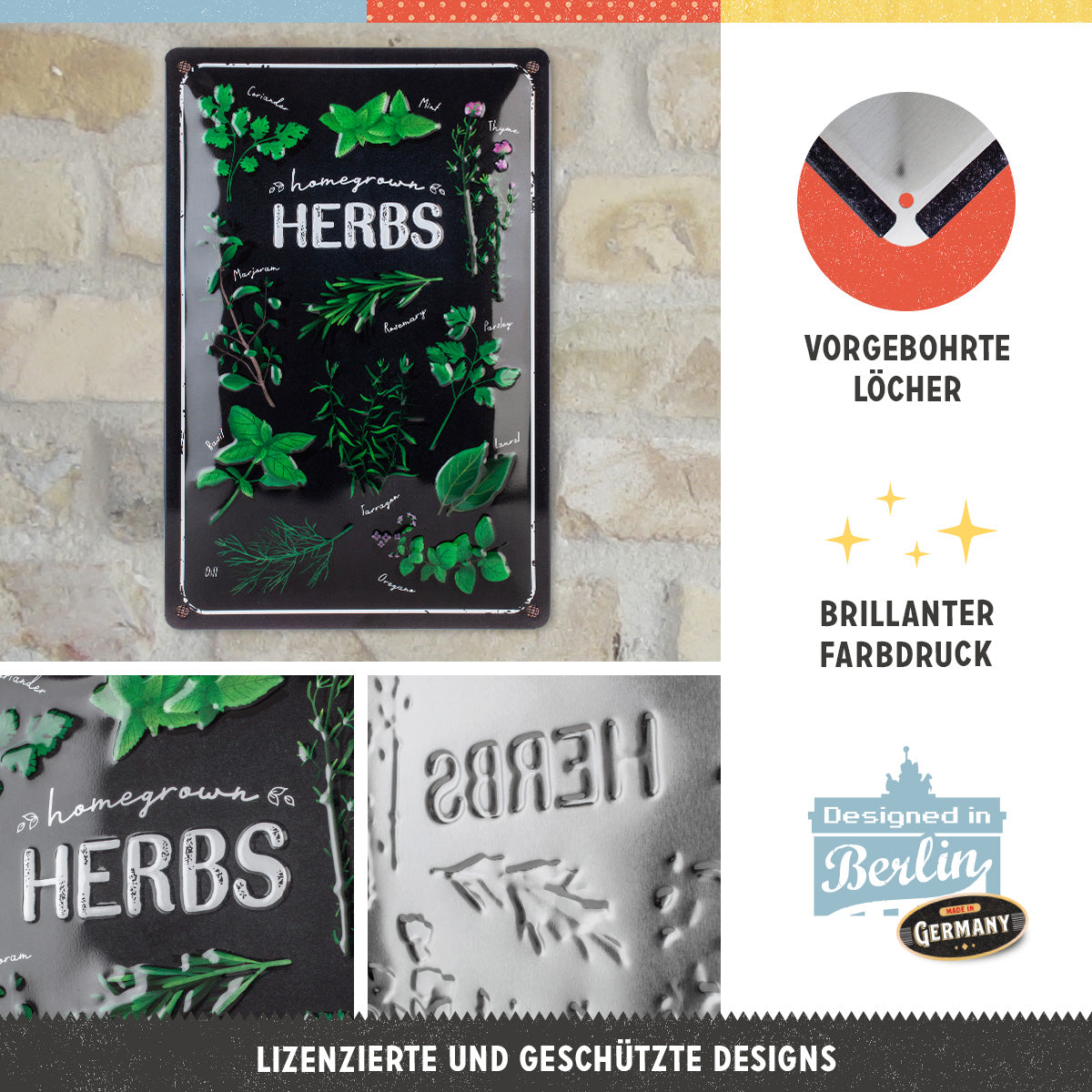 nostalgic-art-homegrown-herbs-special-edition-targa-in-metallo-20x30-cm image 2