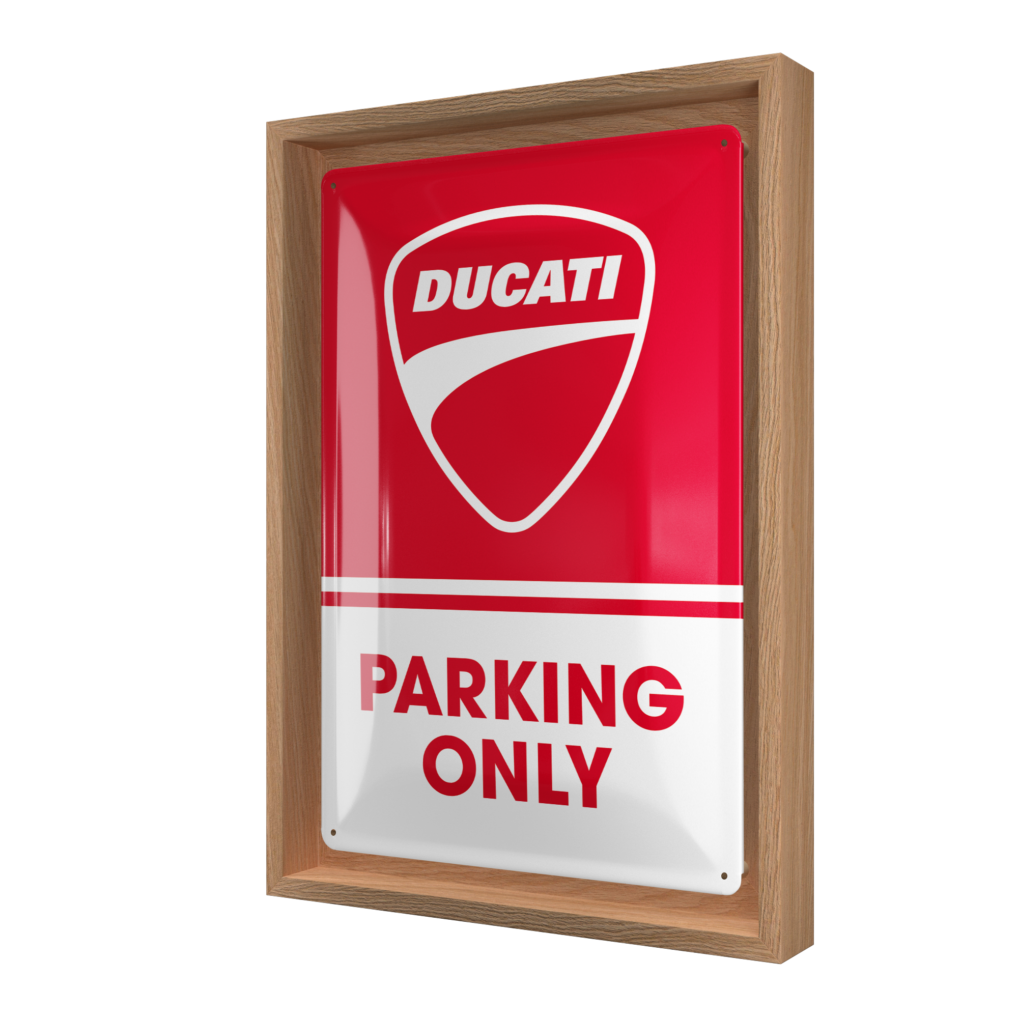 nostalgic-art-ducati-parking-only-cornice-n-frame-m-edition-24x33-5-cm image 1