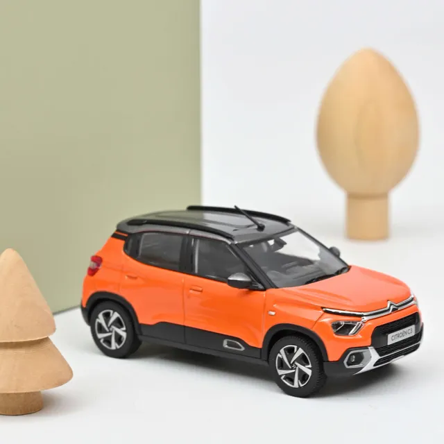 norev-citro-n-c3-2021-mercato-indiano-modellino-auto-1-43-orange-e-grey image 1