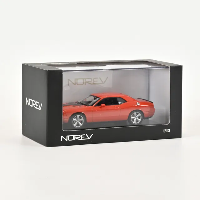 norev-dodge-challenger-coup-srt8-2008-arancione-modellino-auto-1-43 image 1