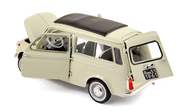 norev-fiat-500-giannini-jardini-re-1960-modellino-auto-1-18-crema image 1