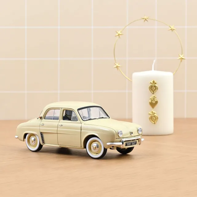 norev-renault-dauphine-1958-modellino-auto-1-18-beige image 1