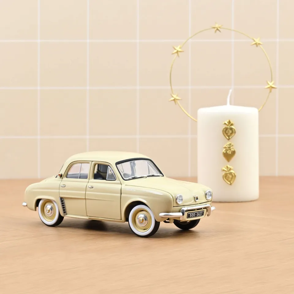 norev-renault-dauphine-1958-modellino-auto-1-18-beige image 1
