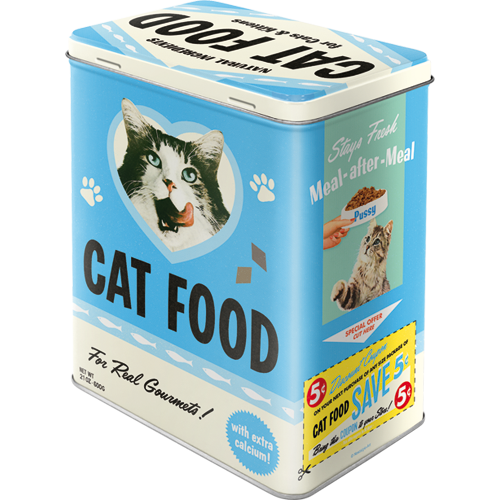 nostalgic-art-cat-food-love-mix-scatola-in-metallo-l-3-litri-10x14x20-cm image 2