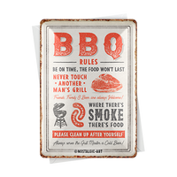 nostalgic-art-bbq-rules-cartolina-metallica-10x14-cm-fronte-metallo-design-origi image 2