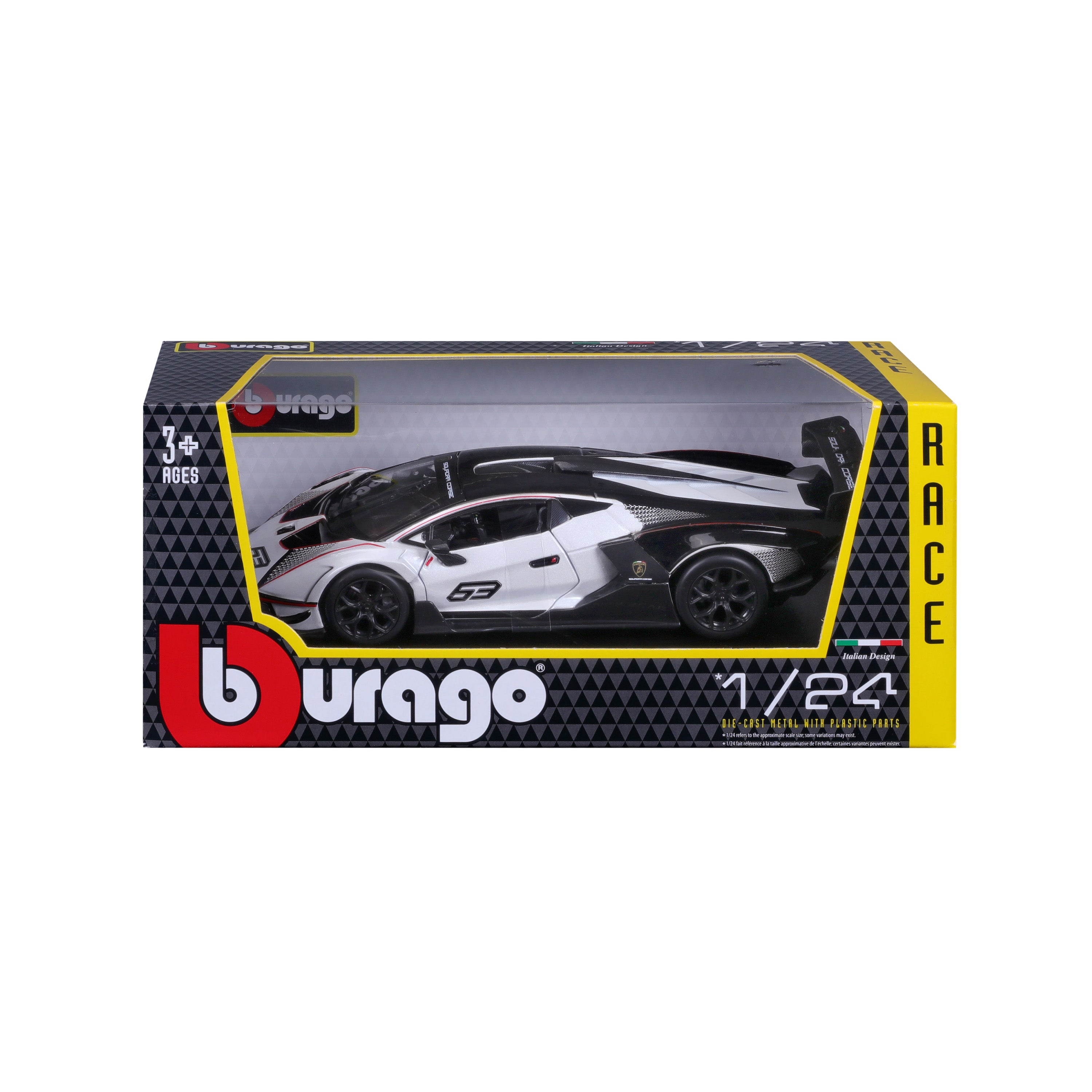 bburago-lamborghini-essenza-scv12-1-24-die-cast-bianco-e-nero image 7