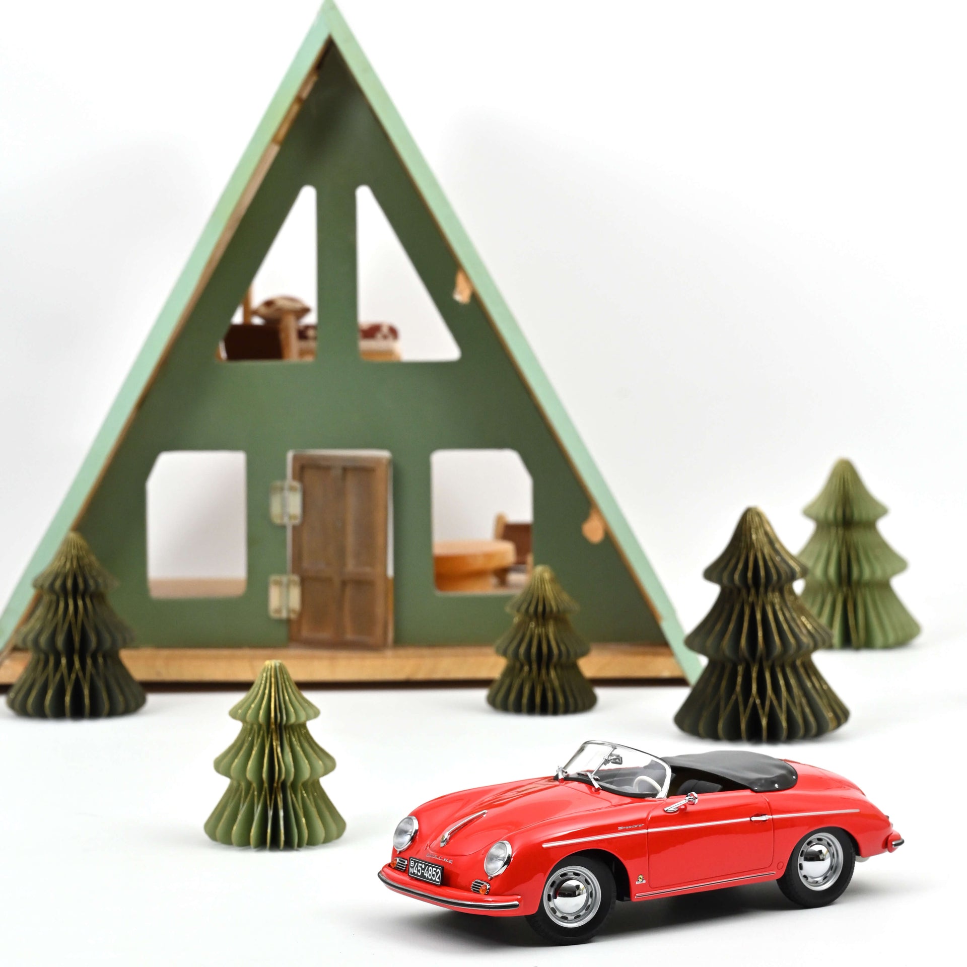 norev-porsche-356-speedster-1954-rossa-modellino-auto-1-18 image 1