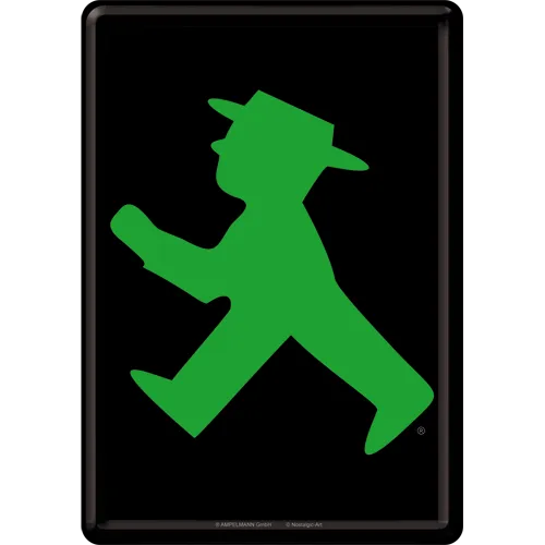 nostalgic-art-ampelmann-gr-n-metallkarte-biglietto-in-metallo-10x14-cm image 1