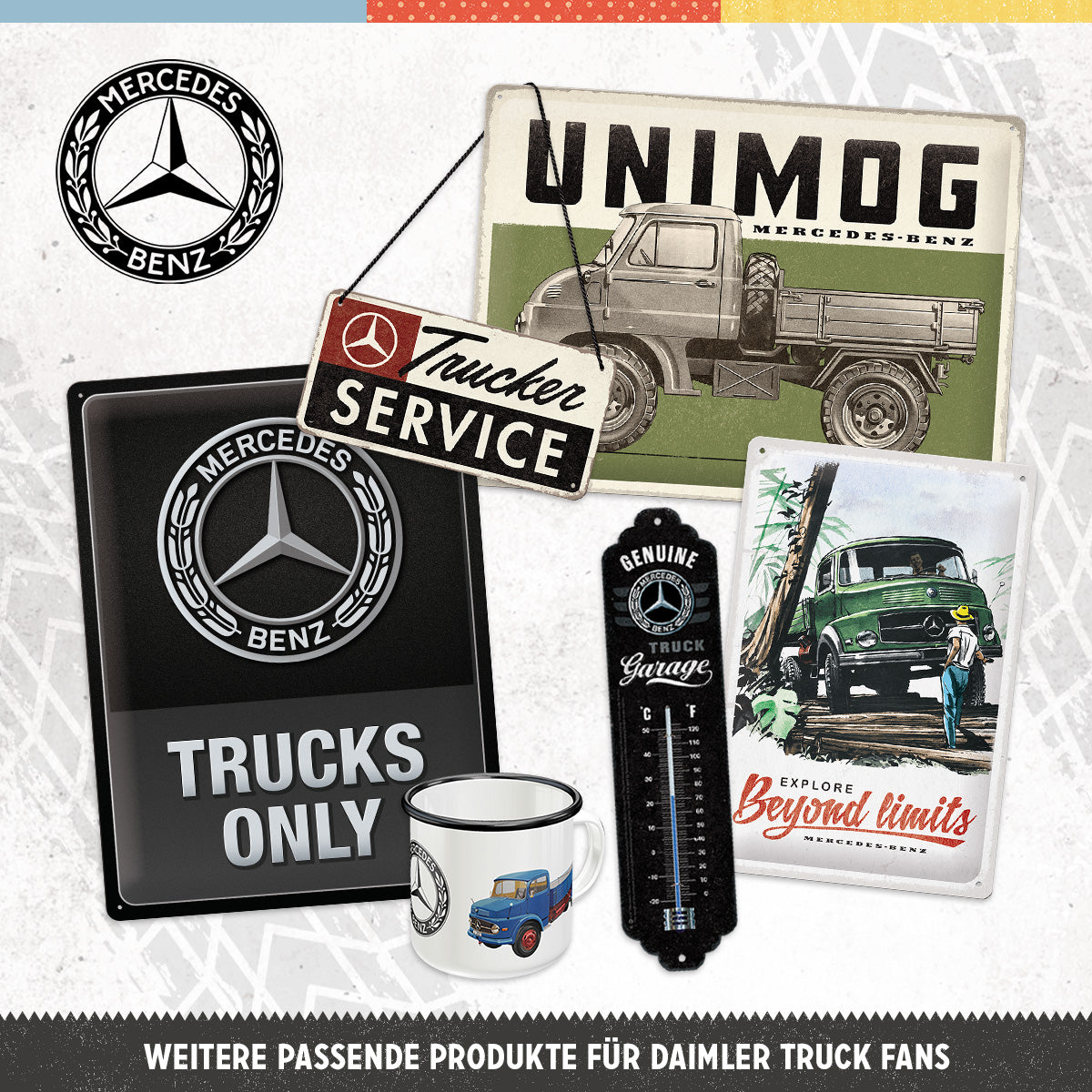 nostalgic-art-daimler-truck-trucker-service-targa-da-appendere-10x20-cm image 5