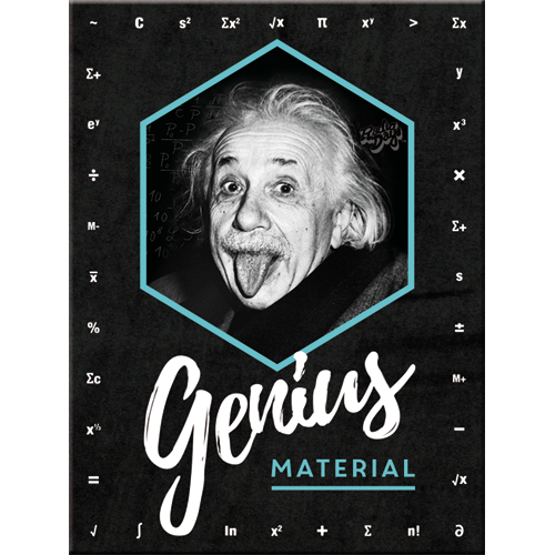 nostalgic-art-einstein-genius-material-calamita-da-frigo-6x8-cm image 1
