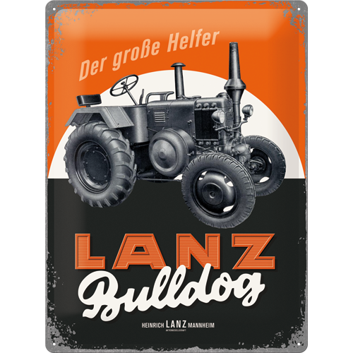 nostalgic-art-lanz-bulldog-targa-in-metallo-30x40-cm image 1