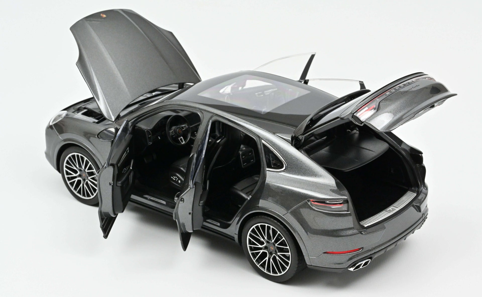 norev-porsche-cayenne-coup-turbo-2019-grigio-scuro-metallizzato-modellino-1-18 image 1