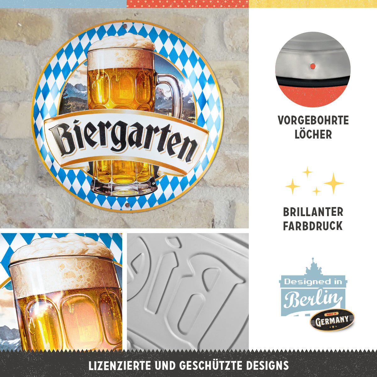 nostalgic-art-biergarten-targa-rotonda-in-metallo-35-cm-2 image 2